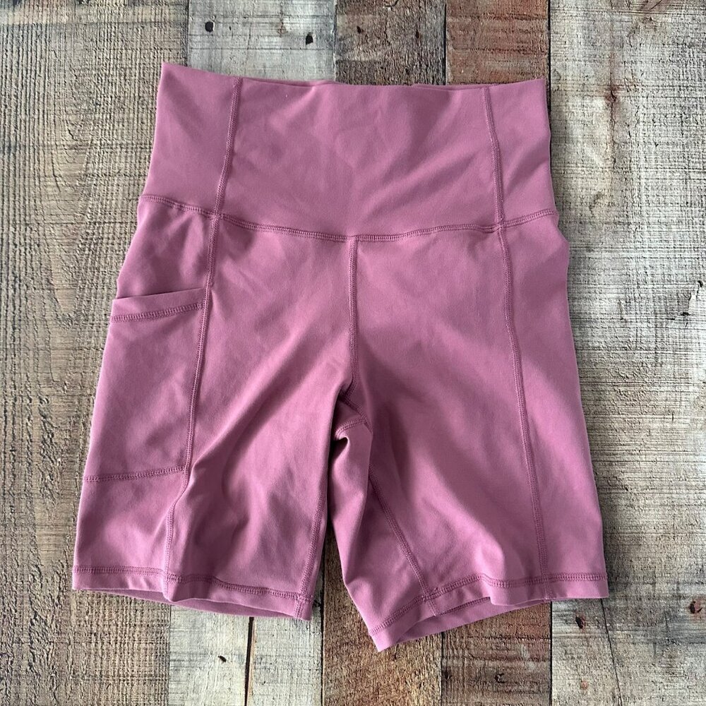 Womens High-Waisted Yoga Shorts With Pocket Starlemon S Pink